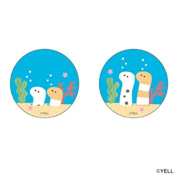 つぶらな瞳 ちんあなご にしきあなご バッジ バッチ  まじかる百貨店缶