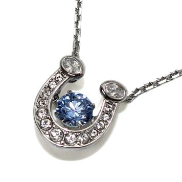 スワロフスキー swarovski ネックレス Symbolica ラウンドカット パヴェ 蹄鉄 5746562 シンボリカ ペンダント アクセサリー レディース シルバー+ブルー 海外正規品