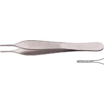 【メール便での発送商品】形成細部ピンセット(アドソン型)規格:先細・無鈎サイズ(全長):120mm 05-2070-00