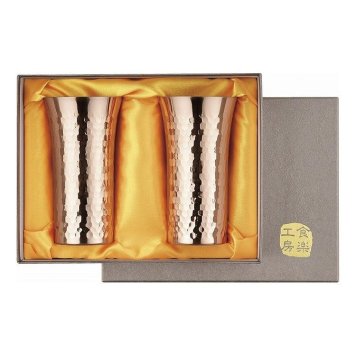 食楽工房 純銅鎚目一口ビール160ml ペア CNE926C(代引不可)【送料無料】