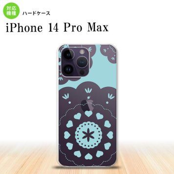 iPhone14 ProMax iPhone14 Pro Max スマホケース 背面ケース ハードケース レース クリア 緑 2022年 9月発売 nk-i14pm-1483