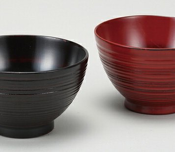 3.6漆塗夫婦千筋汁椀　根来・曙（R) インテリア 漆器 盆 カタログギフト 景品 粗品