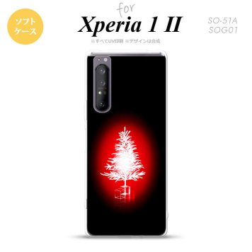 Xperia 1 II 5G スマホケース 背面カバー ストラップホール有り ソフトケース ツリー 赤 ストラップホール おしゃれ かわいい かっこいい メンズ レディース nk-xp12-tp625
