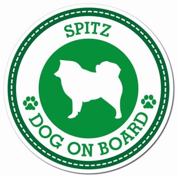 SPITZ スピッツ グリーン 肉球 カーサイン 車 マグネットステッカー 犬 マグネット 強力 直径13cm 丸型 おしゃれ かわいい ドラレコステッカー 安全対策 危険運転 煽り運転 アニマル 動物 犬種別 屋外 防水 屋内 肉球マーク