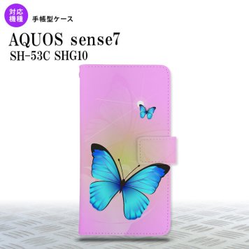 sense7 sense7 手帳型スマホケース カバー バタフライ 蝶 ピンク 2022年 11月発売 nk-004s-sens7-dr211