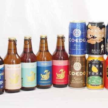 クラフトビール11本セット(インドの青鬼IPA缶 コエド瑠璃 缶 コエド伽羅 缶 名古屋赤味噌ラガー缶 よなよなエール缶 東京ブラック缶 金しゃちアルト瓶 金しゃちピルスナー瓶 金しゃちプラチナエール瓶 金しゃちIPA瓶 横浜ラガー瓶) 350ml×6本