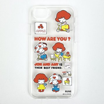 内藤ルネ クリアケース JON＆AMY iPhoneSE(第2世代)8/7/6s/6 スマホ用品 Rune