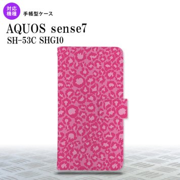 sense7 sense7 手帳型スマホケース カバー 豹柄 ピンク 2022年 11月発売 nk-004s-sens7-dr892