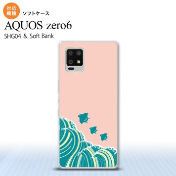 SHG04 SHG04 ZERO6 AQUOS zero6 スマホケース ソフトケース 波鳥 ピンク メンズ レディース nk-zero6-tp1731