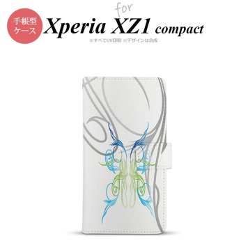 【手帳型 スマホ カバー ケース】【SO02K】【エクスペリア XZ1】手帳型 ケース SO-02K スマホ カバー Xperia XZ1 Compact エクスペリア ピンスト 白×グラデ2 nk-004s-so02k-dr1245【メール便送料無料】