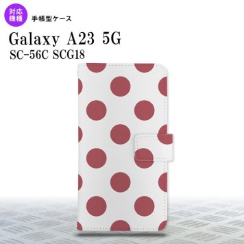 Galaxy A23 GalaxyA23 手帳型スマホケース カバー ドット 水玉 スモーク ピンク 2022年 10月発売 nk-004s-a23-dr009