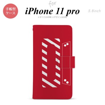 iPhone11Pro iPhone11 Pro 手帳型スマホケース カバー カセットテープ 赤  nk-004s-i11p-dr188
