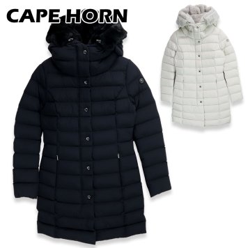 ケープホーン CAPE HORN サンタクルス エコファー SANTACRUZ ECO FUR B2572 ダウンジャケット レディース ダウンコート フード付き 軽量 防寒 保温 ブランド 正規品 新品 人気 ギフト プレゼント