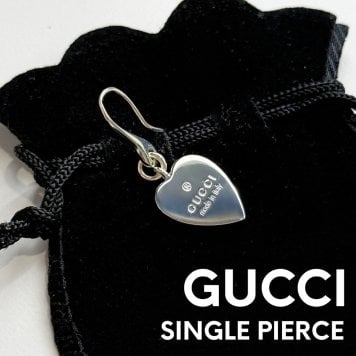 片耳ピアス GUCCI グッチ ピアス 片耳 ハート フック メンズ レディース シルバー925 シンプル おしゃれ ギフト 誕生日 結婚記念日 彼氏 彼女 お祝い ブランド ジュエリー 成人 卒業 入学