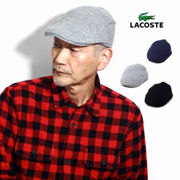 帽子 ハンチング メンズ ラコステ ウール 帽子 LACOSTE ニット ハンチング帽 ゴルフ ワンポイント 黒 グレー ネイビー ブランド ロゴ 秋冬 ブラック/ネイビー/グレー 誕生日 ギフト プレゼント 20代 30代 40代 50代 父の日