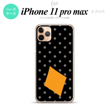 iPhone11ProMax iPhone11pro max スマホケース ハードケース トランプ 水玉 ダイヤ 黒 オレンジ メンズ レディース nk-i11pm-549
