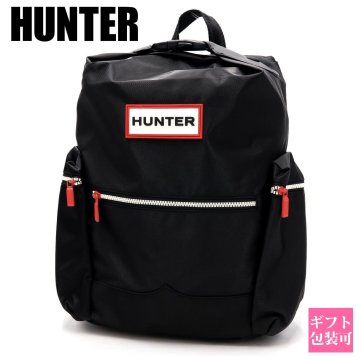 HUNTER ハンター リュック UBB6017ACD ORIGINAL TOPCLIP BACKPACK NYLON LARGE TOPCLIP BACKPACK バックパック リュックサック 防水 撥水 A4収納 PC収納 サイドファスナーポケット 通勤 通学 メンズ レディース ユニセックス ブラック 黒 軽量 大容量