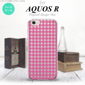 【SH03J】【スマホケース/スマホカバー】【アクオス R】SH03J スマホケース AQUOS R SH-03J カバー アクオス R 千鳥柄 ピンククリア nk-sh03j-903【メール便送料無料】