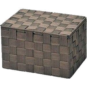 ちどり産業 PPバスケットケース ふた付き幅23×奥行16×高さ14.5cm 58-81DBR 4517657588189