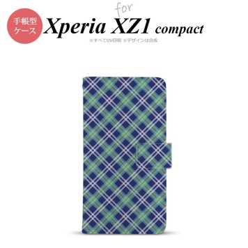 【手帳型 スマホ カバー ケース】【SO02K】【エクスペリア XZ1】手帳型 ケース SO-02K スマホ カバー Xperia XZ1 Compact エクスペリア チェックA 青 nk-004s-so02k-dr437【メール便送料無料】