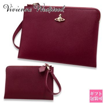 【 保存袋 付き 】 ヴィヴィアンウエストウッド ポーチ Vivienne Westwood ポーチ レディース フラットポーチ レザー ピンクパープル 43010050 41245 J401 ヴィヴィアン ポーチ 小物入れ 可愛い ビビアン ポーチ ブランド 誕生日プレゼント 女友達