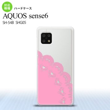 SH-54B SHG05 AQUOS sense6 スマホケース ハードケース レース A ピンク メンズ レディース nk-sens6-724