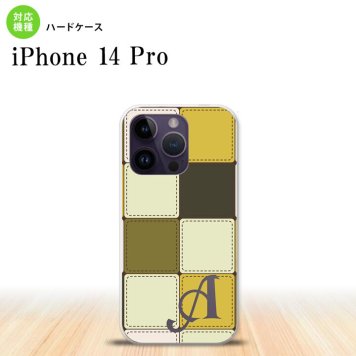 iPhone14 Pro iPhone14 Pro スマホケース 背面ケース ハードケース パッチワーク ミックスA 黄 +アルファベット 2022年 9月発売 nk-i14p-1671i