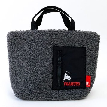 スヌーピー IP.デリ.ボア. Peanuts-7V GRAY バッグ ハンドバッグ トートバッグ