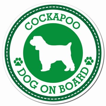 COCKAPOO コッカプー グリーン 肉球 カーサイン 車 マグネットステッカー 犬 マグネット 強力 直径13cm 丸型 おしゃれ かわいい ドラレコステッカー 安全対策 危険運転 煽り運転 アニマル 動物 犬種別 屋外 防水 屋内 肉球マーク