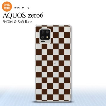 SHG04 SHG04 ZERO6 AQUOS zero6 スマホケース ソフトケース スクエア 茶 メンズ レディース nk-zero6-tp032