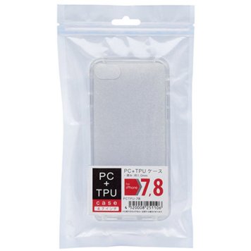 日本トラストテクノロジー 【メール便での発送商品】iPhone7用PC+TPUケース (クリア) PCTPU-78