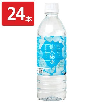 仙人秘水 天然水 500ml ペットボトル 24本 ミネラルウォーター 軟水 鉱泉水 シリカ 岩手 水 pH8.8【沖縄県・離島 配送不可】