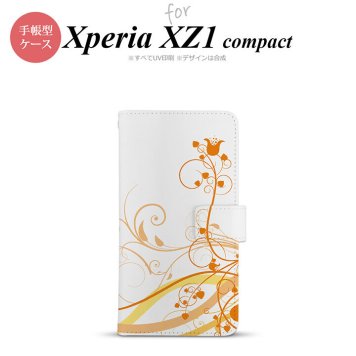 【手帳型 スマホ カバー ケース】【SO02K】【エクスペリア XZ1】手帳型 ケース SO-02K スマホ カバー Xperia XZ1 Compact エクスペリア 草 オレンジ nk-004s-so02k-dr1625【メール便送料無料】