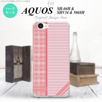【SH04H】【スマホケース/スマホカバー】【アクオス ゼータ】SH04H スマホケース AQUOS ZETA SH04H カバー アクオス ゼータ チェック・ボーダー 赤 nk-sh04h-1606【メール便送料無料】