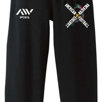 アメフト スウェットパンツ メンズ レディース 裏パイル スエット ルームウェア スポーツ ジャージ 綿100 長スボン 名入れ おしゃれ 文字入れ無料 「ネオンスタイルのクロスAMERICAN FOOTBALL」 アートワークスコウベ 【送料無料】