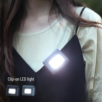 クリップオン マグネット式LEDライト[LEDライト 充電式 小型 コンパクト 軽量 小さい ポータブル コードレス クリップライト 持ち運び マグネット付き 磁石 屋外 アウトドア キャンプ 釣り 散歩 防犯 防災 懐中電灯]