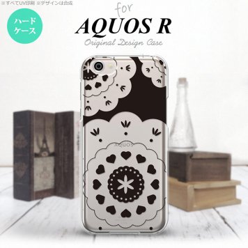 【SH03J】【スマホケース/スマホカバー】【アクオス R】SH03J スマホケース AQUOS R SH-03J カバー アクオス R レース・クリア 黒 nk-sh03j-1482【メール便送料無料】