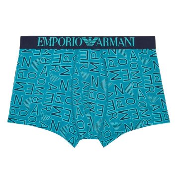 エンポリオアルマーニ：ALL OVER MICROFIBER ボクサーパンツ (ハーバー・ブルー)[ボクサーパンツ/ 男性下着/ メンズインナー/人気ブランド/おすすめギフト/誕生日プレゼント/メンズファッション]
