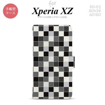 【手帳型 スマホ カバー ケース】【SO01J】【エクスペリア XZ 】手帳型 ケース SO-01J スマホ カバー XPERIA XZ エクスペリア スクエア グレー nk-004s-so01j-dr1016【メール便送料無料】