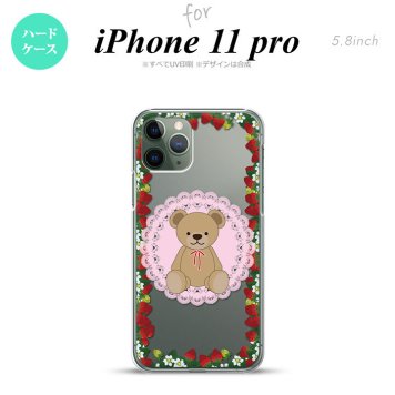 iPhone11Pro iPhone11 Pro スマホケース ハードケース くま イチゴ ピンク メンズ レディース nk-i11p-1508
