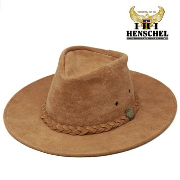 レザーハット ハット 帽子 メンズ ヘンシェル カウボーイ テンガロン スエード テンガロンハット HENSCHEL 秋冬 カウボーイハット ウエスタン ウエスタンハット 折りたたみ帽子 40代 50代 60代 ファッション レザー 紳士帽子 メンズハット 父の日