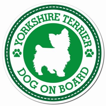 YORKSHIRE TERRIER ヨークシャー・テリア グリーン 肉球 カーサイン 車 マグネットステッカー 犬 マグネット 強力 直径13cm 丸型 おしゃれ かわいい ドラレコステッカー 安全対策 危険運転 煽り運転 アニマル 動物 犬種別 屋外 防水 屋内 肉球マーク