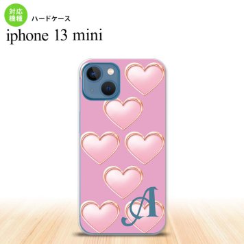 iPhone13mini iPhone13 mini ケース ハードケース ハート C ピンク +アルファベット  nk-i13m-174i