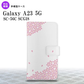 Galaxy A23 GalaxyA23 手帳型スマホケース カバー 桜 ピンク 2022年 10月発売 nk-004s-a23-dr1422