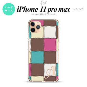 iPhone11ProMax iPhone11pro max スマホケース ハードケース パッチワーク ミックスE 茶 +アルファベット メンズ レディース nk-i11pm-1675i