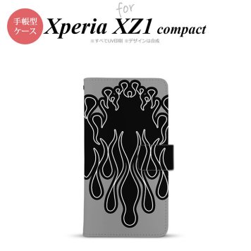 【手帳型 スマホ カバー ケース】【SO02K】【エクスペリア XZ1】手帳型 ケース SO-02K スマホ カバー Xperia XZ1 Compact エクスペリア ファイヤー 黒×黒 nk-004s-so02k-dr1302【メール便送料無料】