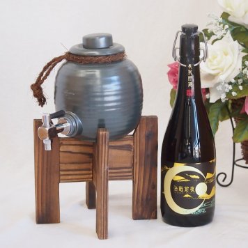 焼酎サーバー1000cc木代付セット深野酒造 本格麦焼酎 長期貯蔵決戦前夜 (熊本県) 720ml