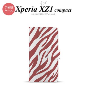 【手帳型 スマホ カバー ケース】【SO02K】【エクスペリア XZ1】手帳型 ケース SO-02K スマホ カバー Xperia XZ1 Compact エクスペリア ゼブラ 赤 nk-004s-so02k-dr023【メール便送料無料】