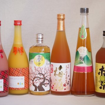 カラフル梅酒6本セット(ミルクたっぷりいちごの梅酒 ミルクたっぷりマンゴーの梅酒 芋焼酎仕込五代梅酒(鹿児島) 高千穂産梅使用熟成梅酒 手作り梅酒(宮崎県) 樽熟梅酒天空の月(大分)) 720ml×6本