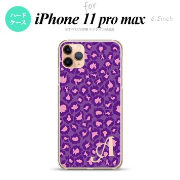iPhone11ProMax iPhone11pro max スマホケース ハードケース 豹柄 B 紫 +アルファベット メンズ レディース nk-i11pm-894i